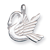 Sterling Silver 3/4in Swan Charm