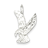 Sterling Silver 1in Diamond-cut Eagle Pendant