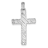 Sterling Silver 1 1/2in Cross Pendant with Rippled Texture