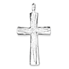 Sterling Silver 1 7/8in Textured Latin Cross Pendant