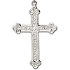 Sterling Silver 2in Budded Cross Pendant