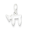Sterling Silver 5/16in Polished Chai Charm