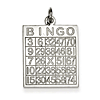 Sterling Silver Bingo Card Pendant