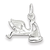 Sterling Silver Stork with Baby Charm