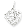 Sterling Silver 1/2in Sweet 16 Charm