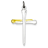 1 3/8in Nail Cross - Sterling Silver & Vermeil