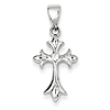 1in CZ Cross Pendant - Sterling Silver
