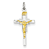 Vermeil & Sterling Silver 7/8in Crucifix