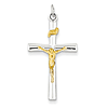 Gold-Plated Sterling Silver 1 1/4in INRI Crucifix
