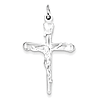 Sterling Silver INRI Crucifix Pendant 1 1/4in