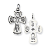 Four Way Medal Cross 1 1/8in - Sterling Silver