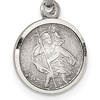  Sterling Silver 10mm Italian St. Christopher Charm
