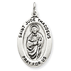  Sterling Silver 1in Oval St. Jude Thaddeus Medal