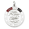 Sterling Silver 1in St. Michael Land Sea Air Medal