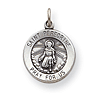 St. Peregrine Medal 9/16in - Sterling Silver