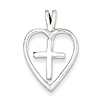 3/4in Cross Pendant - Sterling Silver