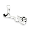 Sterling Silver Antiqued Guitar Charm