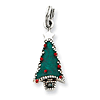 Sterling Silver Enameled Christmas Tree Charm