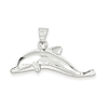 Sterling Silver Dolphin Pendant with Open Back