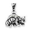 Sterling Silver Antiqued Racoon Charm