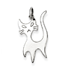 Sterling Silver Flat Cat Charm
