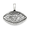Sterling Silver Antiqued Football Pendant