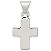 Sterling Silver Polished Latin Cross Pendant 5/8in