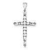 1 3/8in CZ Cross - Sterling Silver