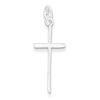 Sterling Silver Very Slender Cross Pendant 1in