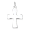 Sterling Silver 1in Flat Tapered Cross Pendant