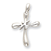 Sterling Silver 1 1/2in Cross with Dove Pendant