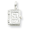 Sterling Silver 9/16in Holy Bible Charm