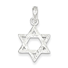 Sterling Silver Textured Star Of David Pendant 1/2in