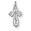 Sterling Silver 3/4in Antiqued Eastern Orthodox Cross Charm