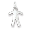 Sterling Silver 5/8in Boy Figure Charm
