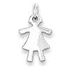 5/8in Girl Charm - Sterling Silver