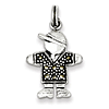Sterling Silver Boy Charm with Hat