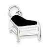 Sterling Silver Enameled Piano Charm