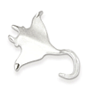 7/8in Stingray Charm - Sterling Silver
