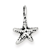 Sterling Silver 1/2in Antiqued Spotted Starfish Charm