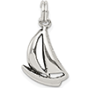 Sterling Silver Sailboat Charm 11/16in