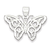 Sterling Silver 3/4in Butterfly Pendant