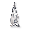 Sterling Silver 7/8in Antiqued Penguin Charm