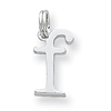 Sterling Silver F Charm