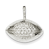 Sterling Silver Football Pendant with Concave Back