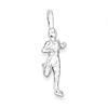 Sterling Silver Runner Pendant with Polished Finish 7/8in