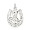 Sterling Silver Horseshoe with Boot Charm