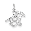 Sterling Silver Horse with Rider Charm