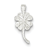 Sterling Silver Four Leaf Clover Charm 3/4in