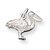 Sterling Silver 1/2in 3-D Pelican Charm